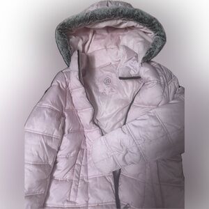 Girls size large Light Pink Hooded Puffer Jacket